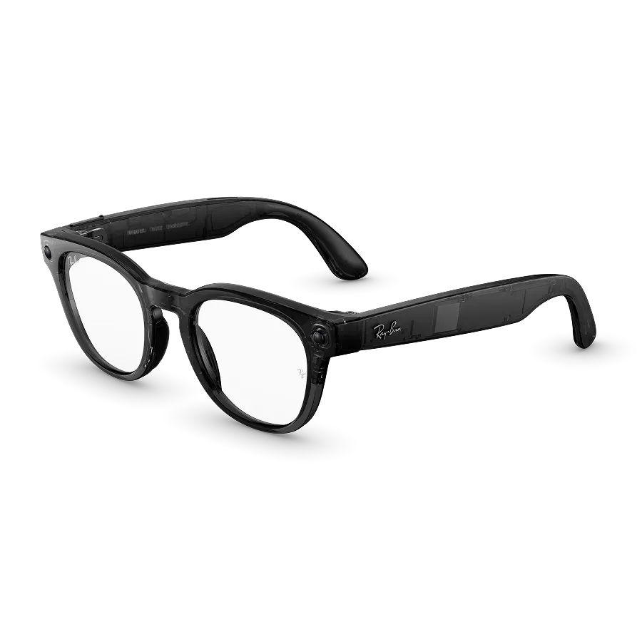 Ray-Ban Meta Scriber Optics (Gen 2), Shiny Transparent Black, Clear Lenses