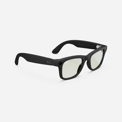 Ray-Ban Meta Wayfarer (Gen 1), Matte Black / Clear to G-15 Green Transitions®, Large