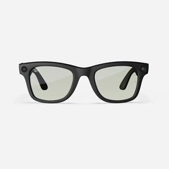 Ray-Ban Meta Wayfarer (Gen 1), Matte Black / Clear to G-15 Green Transitions®, Large