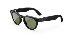 Refurbished Ray-Ban Meta Headliner (Gen 1), Shiny Black / G15 Green Polarized, Standard, High Bridge Fit