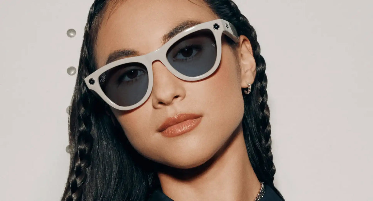 Ray-Ban Meta Skyler (Gen 1), Shiny Chalky Gray / Clear to Sapphire Transitions®, Standard